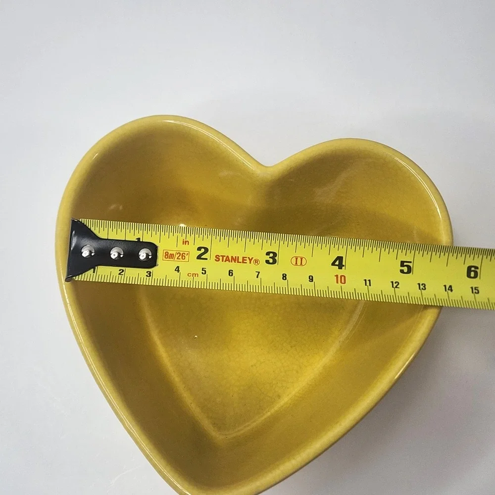 Cheerios Yellow Heart Shaped Ceramic Cereal Bowl 2003 General Mills
